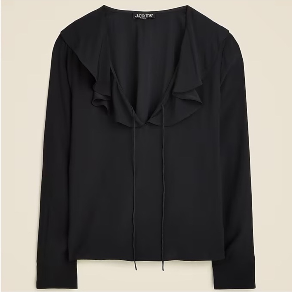 J. Crew Goldie Long Sleeve Ruffle Collar Blouse